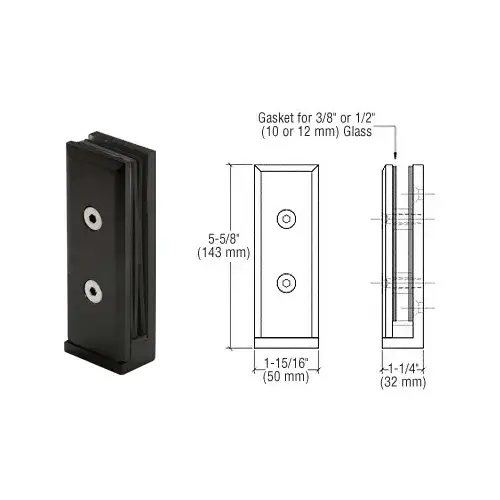 Matte Black Two-Piece Side Mount Frameless Windscreen Clamp