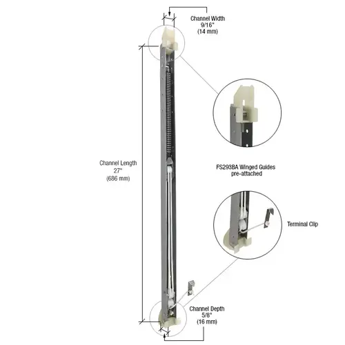 2630 Window Channel Balance with FS293BA Guides Attached