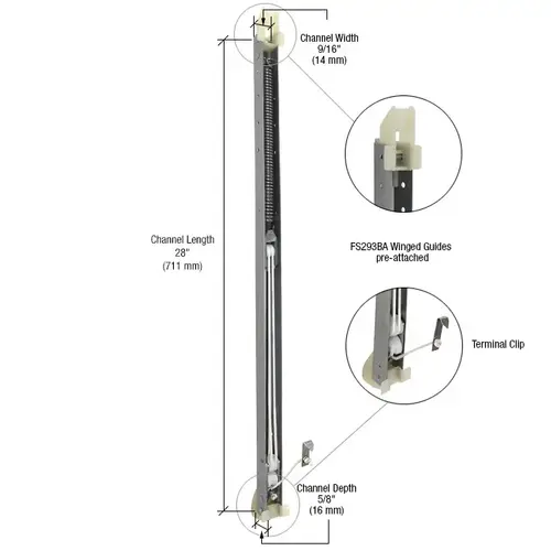 2740 Window Channel Balance with FS293BA Guides Attached