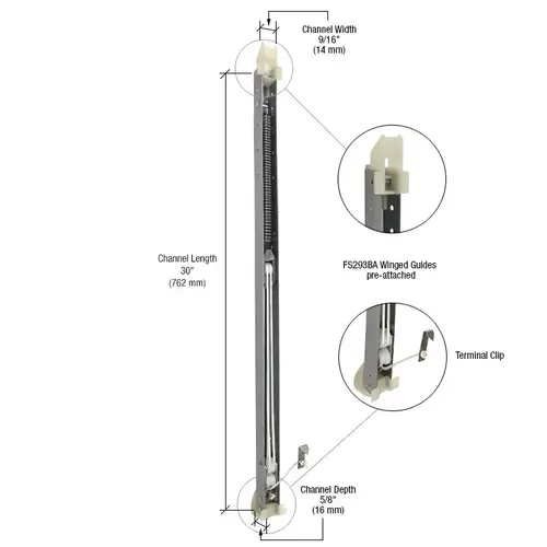 2930 Window Channel Balance with FS293BA Guides Attached