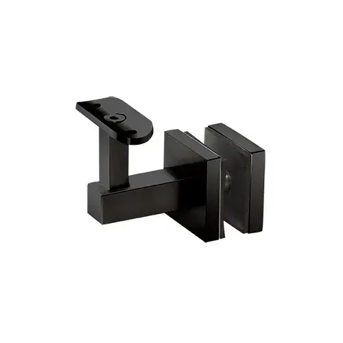 Matte Black Shore Series Glass Mounted Hand Rail Bracket