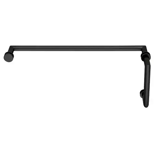 Matte Black MT Series Combination 6" Pull Handle 24" Towel Bar
