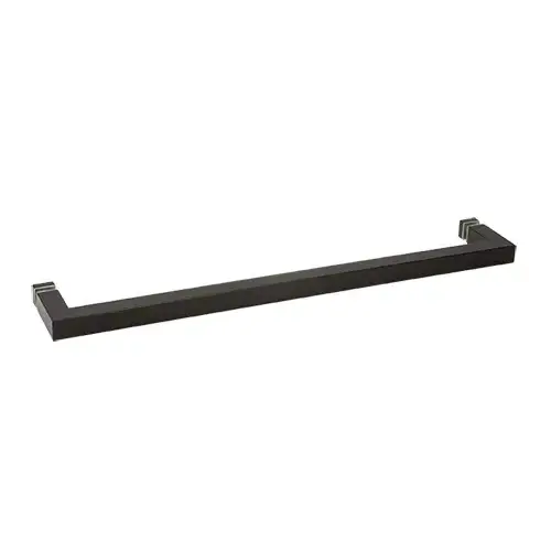 Matte Black "SQ" Series 18" Square Tubing Mitered Corner Single-Sided Towel Bar