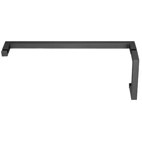 Matte Black "SQ" Series Combination 6" Pull Handle 18" Towel Bar