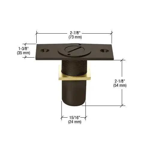 Dark Bronze Dust Proof Keeper, Locking Option, 1" Diameter Hole Requirement, Black Bronze Anodized Finish Dark Bronze Dust Proof Keeper, Locking Option, 1" Diameter Hole Requirement, Black Bronze Anodized Finish