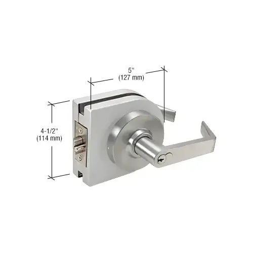 Satin Anodized 6-Pin Classroom Lever Lock Housing - Grade 1 Satin Anodized 6-Pin Classroom Lever Lock Housing - Grade 1
