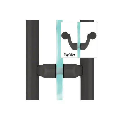 Matte Black Offset Mount Mid-Post for Ladder Pulls Matte Black Offset Mount Mid-Post for Ladder Pulls