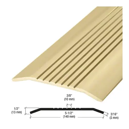 Satin Brass 5-1/2" Commercial Saddle Threshold - 72" Satin Brass 5-1/2" Commercial Saddle Threshold - 72"