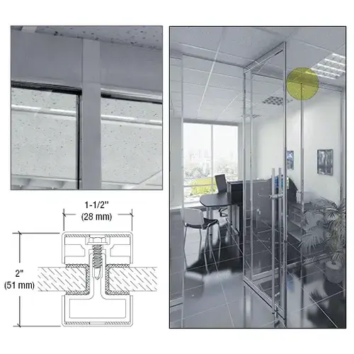 Narrow Vertical Mullion Brushed Stainless - 120" Narrow Vertical Mullion Brushed Stainless - 120"