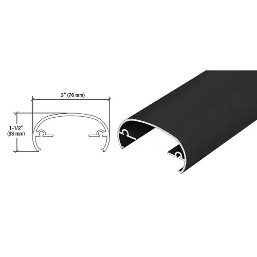 Matte Black 320X Series 241" Long Top Rail Matte Black 320X Series 241" Long Top Rail