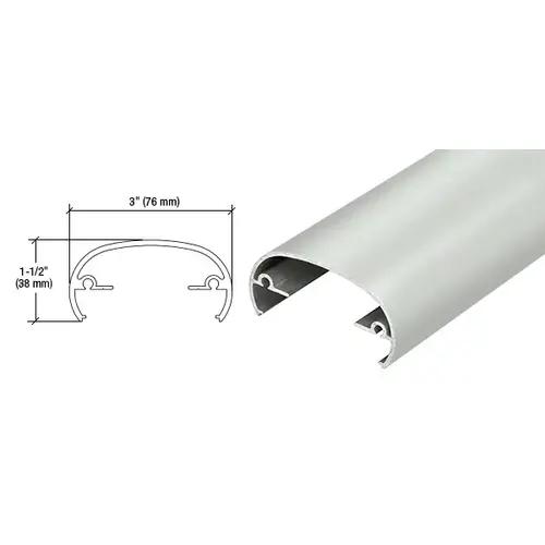 Clear Anodized 320X Series 241" Long Top Rail Clear Anodized 320X Series 241" Long Top Rail