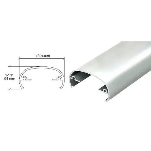 Silver Metallic 320X Series 241" Long Top Rail Silver Metallic 320X Series 241" Long Top Rail