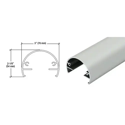 Clear Anodized 300X Series 241" Top Rail Clear Anodized 300X Series 241" Top Rail