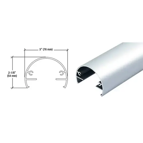 Silver Metallic 300X Series 241" Top Rail