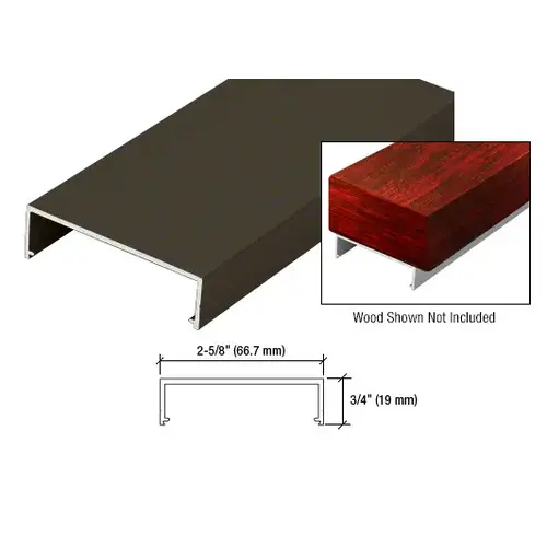 Matte Bronze Wood Top Rail 241" Long