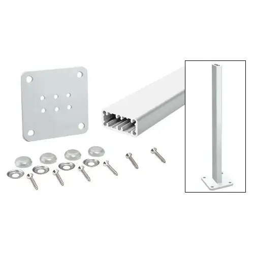 Silver Metallic Trim-Line 36" Surface Mount Post Kit