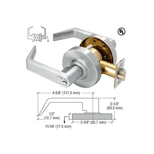 Heavy-Duty Brushed Chrome Grade 1 Lever Locksets Storeroom - 7-Pin SFIC Heavy-Duty Brushed Chrome Grade 1 Lever Locksets Storeroom - 7-Pin SFIC