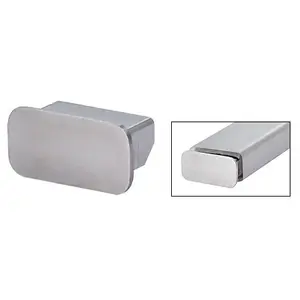 CRL PR1X2ECBS Brushed Stainless Steel 1" x 2" Rectangular End Cap