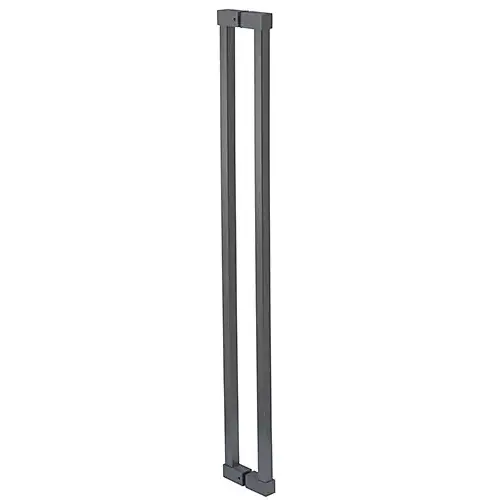 Matte Black Cut To Size Glass Mounted Square Ladder Style Pull Handle with Square Mounting Posts Matte Black Cut To Size Glass Mounted Square Ladder Style Pull Handle with Square Mounting Posts