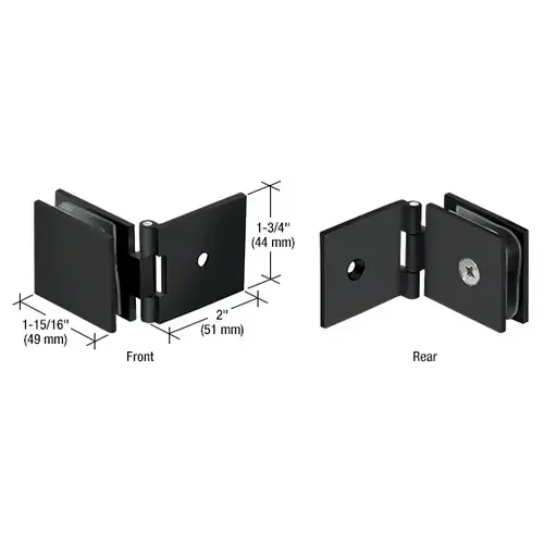 Matte Black Adjustable Square Wall Mount Glass Clamp Matte Black Adjustable Square Wall Mount Glass Clamp