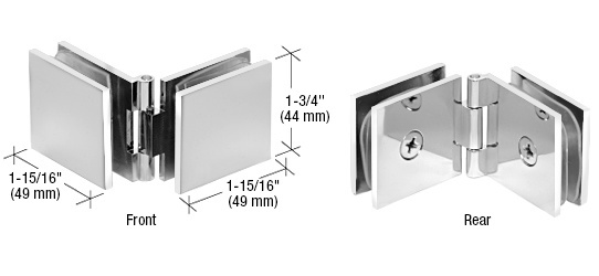 CRL ADJSQ180CH Polished Chrome Adjustable Square Glass to Glass Clamp