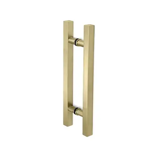 Square Ladder Pull 6" Back-to-Back Satin Brass Square Ladder Pull 6" Back-to-Back Satin Brass