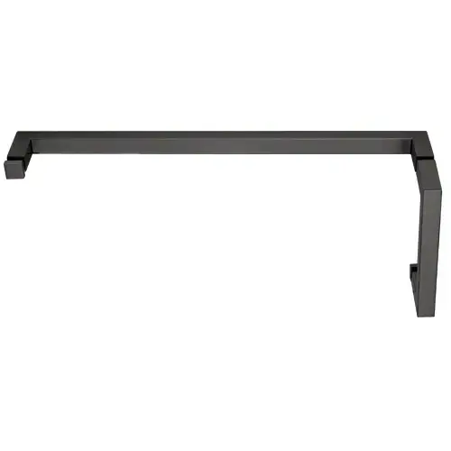 Matte Black "SQ" Series Combination 8" Pull Handle 24" Towel Bar