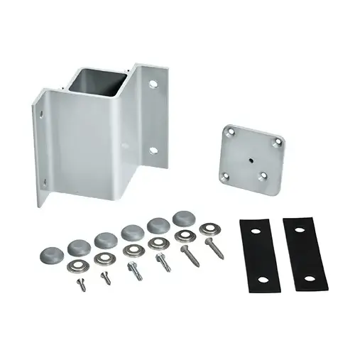 Silver Metallic Inside 90 Degree Fascia Mount Bracket Silver Metallic Inside 90 Degree Fascia Mount Bracket