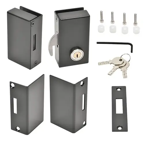 Right Hand Sliding Glass Lock Matte Black Right Hand Sliding Glass Lock Matte Black