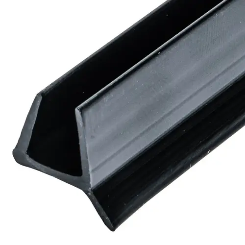 Black Dual Durometer PVC Seal and Wipe for 3/8" Glass - 95" Stock Length Black Dual Durometer PVC Seal and Wipe for 3/8" Glass - 95" Stock Length