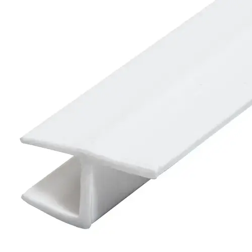 Polycarbonate H-Jamb 180 Degree for 3/8" Glass - 36" Stock Length White - pack of 5 Polycarbonate H-Jamb 180 Degree for 3/8" Glass - 36" Stock Length White - pack of 5