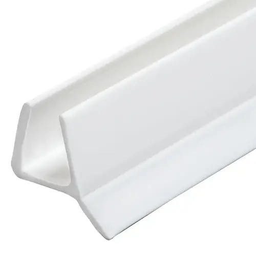 White Dual Durometer PVC Seal and Wipe for 3/8" Glass - 48" Stock Length White Dual Durometer PVC Seal and Wipe for 3/8" Glass - 48" Stock Length