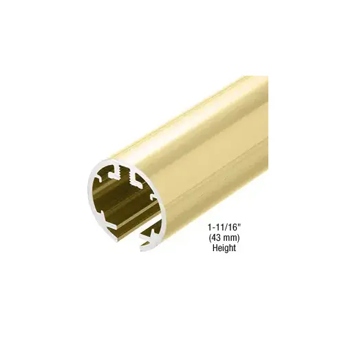 Polished Brass 60" Hydroslide Sliding Shower Door Upper Track Polished Brass 60" Hydroslide Sliding Shower Door Upper Track