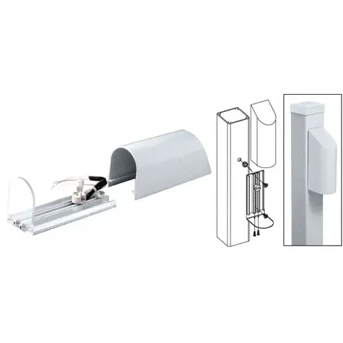 Mill Post Aluminum Mounted Decorative Light With Hood Mill Post Aluminum Mounted Decorative Light With Hood