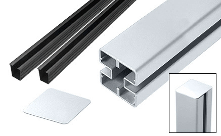 CRL HD48CKM Mill Heavy-Duty Windscreen Post Kit - 48"