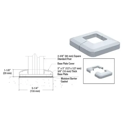Clear Anodized Base Plate Cover Clear Anodized Base Plate Cover