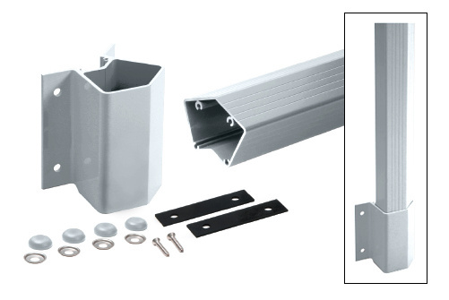 CRL FP542KM 42" Mill Outside 135 Degree Fascia Mount Post Kit for 200, 300, 350, and 400 Series Rails