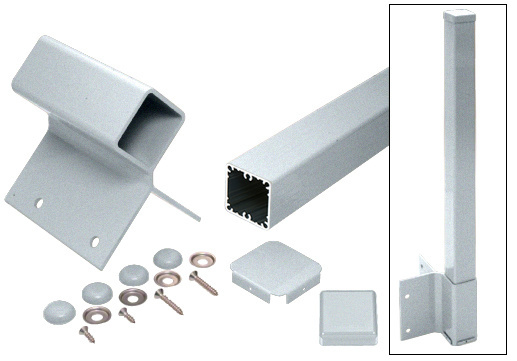 CRL 1FP942KM Mill 42" 100 Series 90 degree Fascia Mount Post Kit