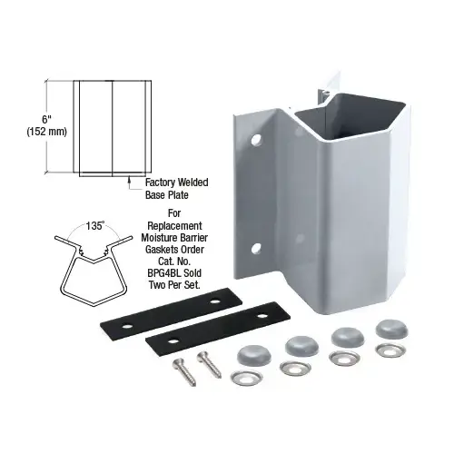 Clera Anodized Outside 135 Degree Fascia Mounted Bracket Clera Anodized Outside 135 Degree Fascia Mounted Bracket