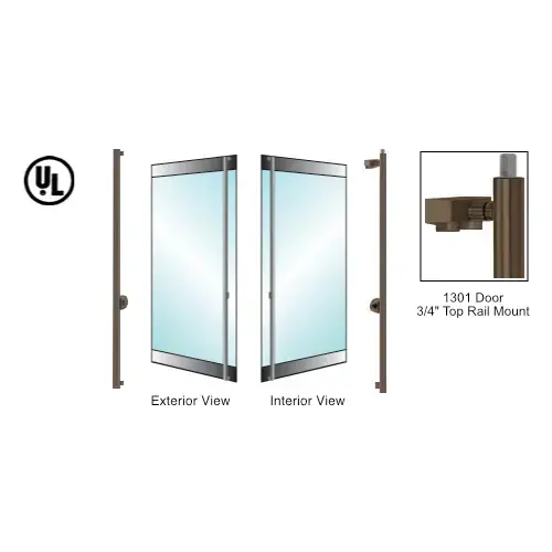 Oil Rubbed Bronze Left Hand Reverse 1301 Door 3/4" Top Rail Mount Keyed Cylinder/Thumbturn 'F' Exterior Top Secured Deadbolt Handle for 3/4" Glass Oil Rubbed Bronze Left Hand Reverse 1301 Door 3/4" Top Rail Mount Keyed Cylinder/Thumbturn 'F' Exterior Top Secured Deadbolt Handle for 3/4" Glass