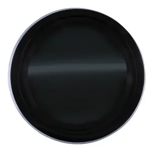 CRL 11035S 12" Dark Tinted Round Porthole Window Tinted Tempered Glass for 1/8" or 1-1/2" Wall Black