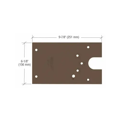 Dark Bronze 27 Series Left Hand Offset-Hung Floor Mounted Door Closer Cover Plate Dark Bronze 27 Series Left Hand Offset-Hung Floor Mounted Door Closer Cover Plate