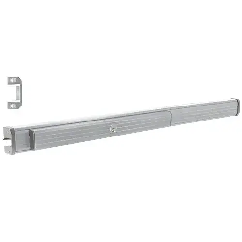 Push Pad Rim Panic Exit Device Satin Aluminum Finish Push Pad Rim Panic Exit Device Satin Aluminum Finish