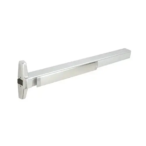 Rim Panic Exit Device with Grooved Case Satin Chrome Finish 36" Exit Only Rim Panic Exit Device with Grooved Case Satin Chrome Finish 36" Exit Only