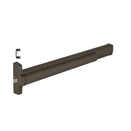 Push Pad Rim Panic Exit Device Left Hand Reverse Bevel Type Dark Bronze Finish Push Pad Rim Panic Exit Device Left Hand Reverse Bevel Type Dark Bronze Finish