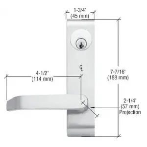Jackson 8500LV02628 Locking Outside Trim With A Flat Lever