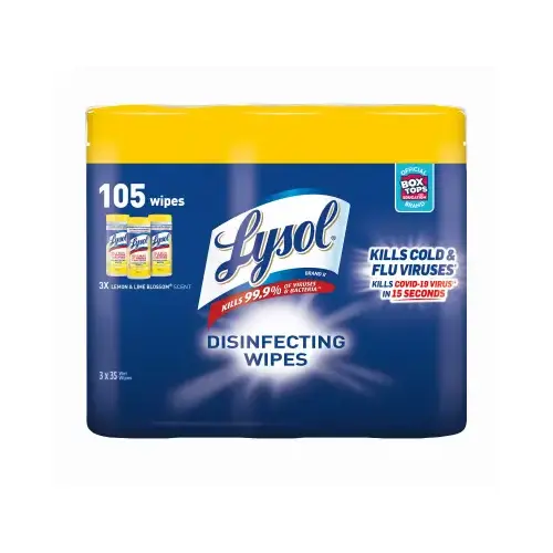 Disinfecting Wipes, Citrus Scent, 35-Ct. Each - pack of 3 Disinfecting Wipes, Citrus Scent, 35-Ct. Each - pack of 3