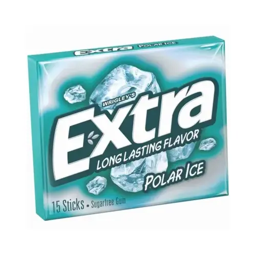 Chewing Gum Wrigley's Extra Sugar Free Polar Ice 15 pc 0.11 oz Chewing Gum Wrigley's Extra Sugar Free Polar Ice 15 pc 0.11 oz