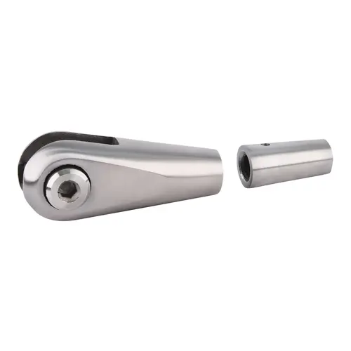 Tension Rod End Fittings for 12mm Rod (Set of 2) Brushed Stainless Steel