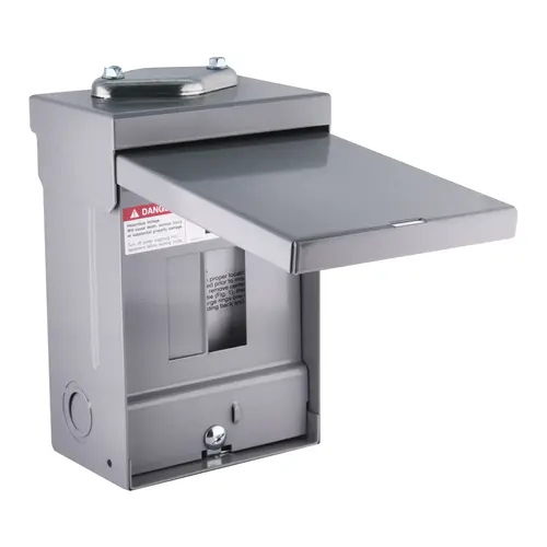 Murray EQ Load Center, 60 A, 2 -Space, 4 -Circuit, Main Lug, NEMA 3R Enclosure, Gray Murray EQ Load Center, 60 A, 2 -Space, 4 -Circuit, Main Lug, NEMA 3R Enclosure, Gray